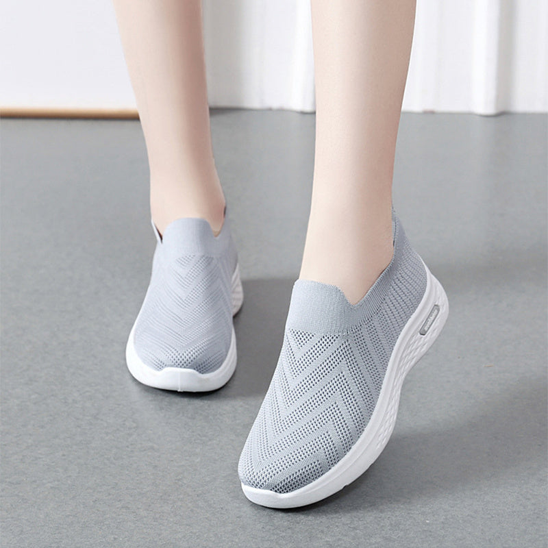 Casual Mesh Shoes Sock Slip On Flat Shoes For Women Sneakers Casual Soft Sole Walking Sports Shoe