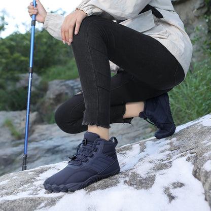 Outdoor Sports Cotton Shoes For Men And Women Winter Warm Slip-on Boots Wear-resistant Anti-ski Thickened Shoes Couple